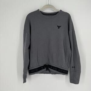Under Armour project rock sweatshirt womens medium M gray pullover athletic